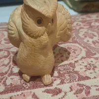 مجسمه چوبی جغد دست ساز