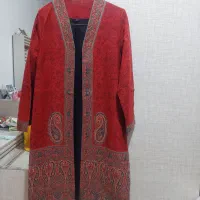 مانتو سنتی، طرح زیبا به رنگ آلبالویی روشن