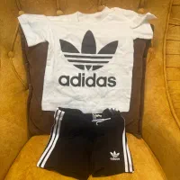 بلوز و شورت رنگ سفید و مشکی