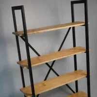 استند چوب و فلز / کتاب خانه / قفسه / ویترین