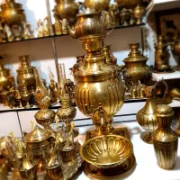 jt تولیدی wq سماور گازی برنجی ذغالی زغالی برقی ge|سماور، چای‌ساز، قهوه‌ساز|اصفهان, دستگرده|دیوار