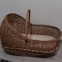 گهواره حصیری پینترستی|تخت و صندلی بچه|محمدیه-قزوین, |دیوار