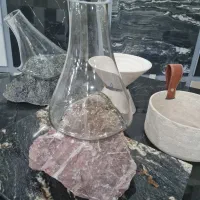 گلدان شیشه و سنگ|صنایع دستی و سایر لوازم تزئینی|رشت, شکار اسطلخ|دیوار