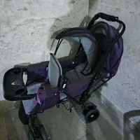 کالسکه دوقلو کاملا سالم و محکم