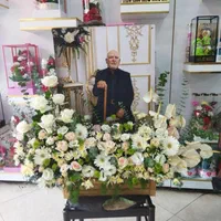 پایه گل ترحیم، گلکاری دور سنگ مزار|گل و گیاه طبیعی|قم, آزادگان|دیوار