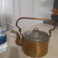 عتیقه کتری قدیمی کاملاً دست ساز مسی