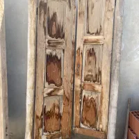 درب و پنجره چوبی با قدمت بیش از صد و پنجاه سال|کلکسیون اشیاء عتیقه|گرگان, |دیوار
