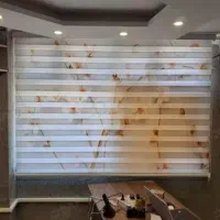 فروش ونصب انواع پرده آماده پانچ مینیمال زبرا پلیسه|پرده، رانر، رومیزی|اهواز, کیان اباد|دیوار