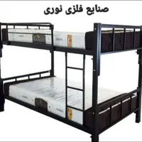 تخت فلزی دوطبقه خوابگاهی(صنایع فلزی نوری) فنسدار|تخت و سرویس خواب|مشهد, بهمن|دیوار