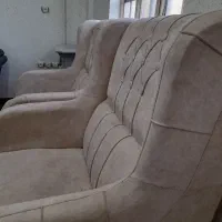 مبل هفت نفره چستر با پارچه مسکو در حد نو فقط ۱۳۵۰۰|مبلمان خانگی و میز عسلی|دزفول, |دیوار