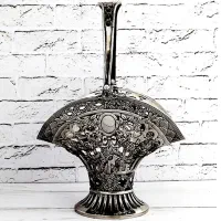 سبد سیلورپلیت نقش برجسته (نوربلین گل برجسته)|صنایع دستی و سایر لوازم تزئینی|تهران, قیطریه|دیوار