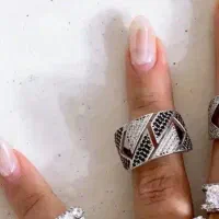 انگشتر و پلاک نقره زنانه نو