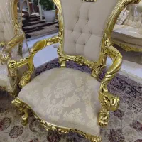 ۷ نفره استیل ورق طلا تمام چوب|مبلمان خانگی و میز عسلی|مشهد, نیروی هوایی|دیوار