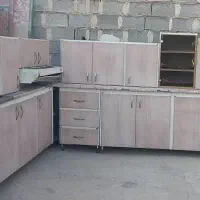 کابینت تمام فلز دست دوم با سینک و هود|مصالح و تجهیزات ساختمان|شیراز, میانرود|دیوار