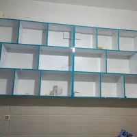 به علت تغییر شغل تماما سالم می‌باشد|کتابخانه، شلف، قفسه‌های دیواری|ارومیه, |دیوار