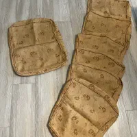 5 عدد پرده ژاکارد فرانسوی به همراه ۷ عدد کوسن|پرده، رانر، رومیزی|رشت, دیلمان|دیوار