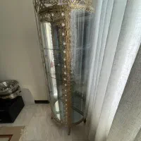 بوفه و لوستر ۱۶ شعله و ۵ شعله برنز اصل