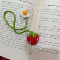 نشانگر کتاب یا بوکمارک دست بافت|صنایع دستی و سایر لوازم تزئینی|قم, کلهری|دیوار