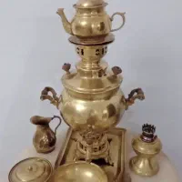 سرویس سماور زغالی برنزی