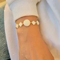 دستبند صدف طلا ۱۸ عیار
