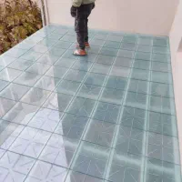 موزاییک شیشه ای نشکن ، فلور بلوک دیوار آجر