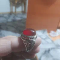انگشتر فدیوم نقره سازان عقیق سرخ آب دار|جواهرات|تهران, نعمت‌آباد|دیوار