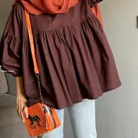 شومیز عروسکی رنگ آجری
