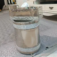 سطل و جا دستمال تمام استیل لاکچری