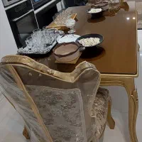 مبلمان استیل ۷نفره و ناهارخوری ۶نفره باهم|مبلمان خانگی و میز عسلی|تهران, جنت‌آباد جنوبی|دیوار