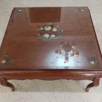 میز جلو مبلی چوبی نقاشی کاردست