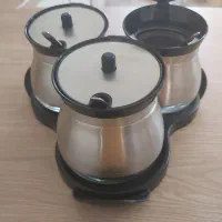 بانکه سه تایی با سینی زیرش وقاشق|ظروف نگهدارنده، پلاستیکی، یک‌بارمصرف|مشهد, آبکوه|دیوار