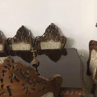 مبل ۹ نفره استیل و میز نهار ۱۰ نفره و ویترین|مبلمان خانگی و میز عسلی|اصفهان, روشن‌دشت|دیوار