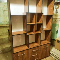 کتابخانه و کمد چوبی مدرن با کشو و طبقات|کتابخانه، شلف، قفسه‌های دیواری|تبریز, |دیوار