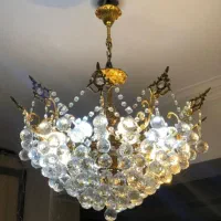 لوستر هشت شاخه برنز|لوستر و چراغ آویز|سبزوار, عظیمیان|دیوار