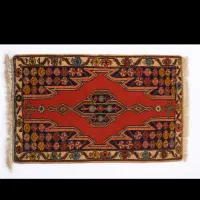 فرش دستباف احمد خان نیم زری و پشتی دست بافت