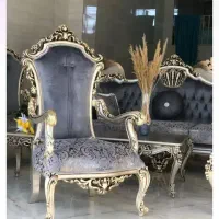 مبل استیل تمام چوب گردو