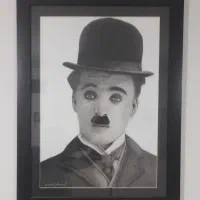 تابلوی سیاه قلم چارلی چاپلین