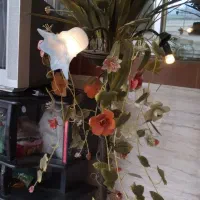 آباژور طرح گل|چراغ خواب و آباژور|فومن, |دیوار