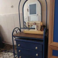 تخت فلزی تک نفره با میز آرایش