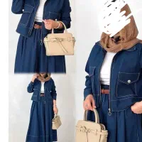 کت و دامن جین تنسیل پاییزی شیک تا سایز ۴۸میخوره