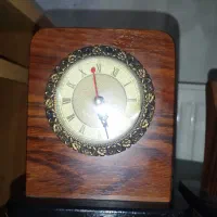 ساعت رومیزی و پایه موبایل ست چوبی|کلکسیون اشیاء عتیقه|گرمسار, |دیوار