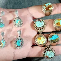 انگشتر و گردنی های فیروزه(عقیق )