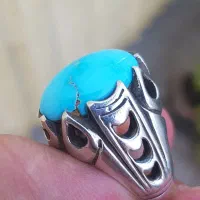 انگشتر فیروزه نیشابور رکاب جون دار