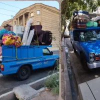 حمل بار اثاث منزل با وانت نیسان خاور گارگران ماهر