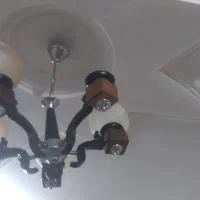 لوستر چوبی ۵ شاخه|لوستر و چراغ آویز|رشت, لاکان|دیوار