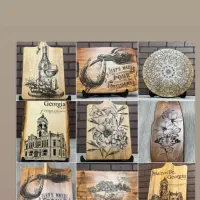 حک چهره و طراحی عکس روی چوب و ام دی اف