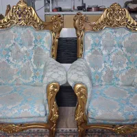 مبلمان سلطنتی 9نفره همراه برجلو مبلی|مبلمان خانگی و میز عسلی|دامغان, |دیوار