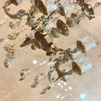 لوستر دوگل بزرگ ۴ شاخه ۸ لامپه (اصل/طوق بزرگ ساده)|لوستر و چراغ آویز|تبریز, |دیوار