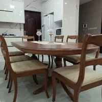 میز ناهار خوری ۸ نفره ،چوب گردو (شیک )