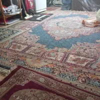 فرش ۱۲متری کارکرده سالم رنگ قرمزلاکی